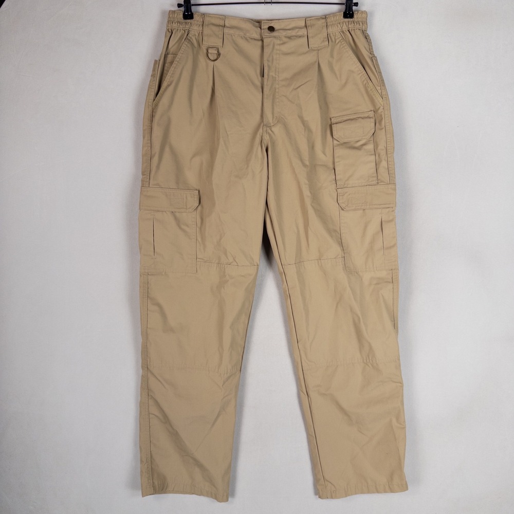 Propper Mens Tactical Cargo Pants 38x34 Khaki Ripstop Work Uniform Trousers